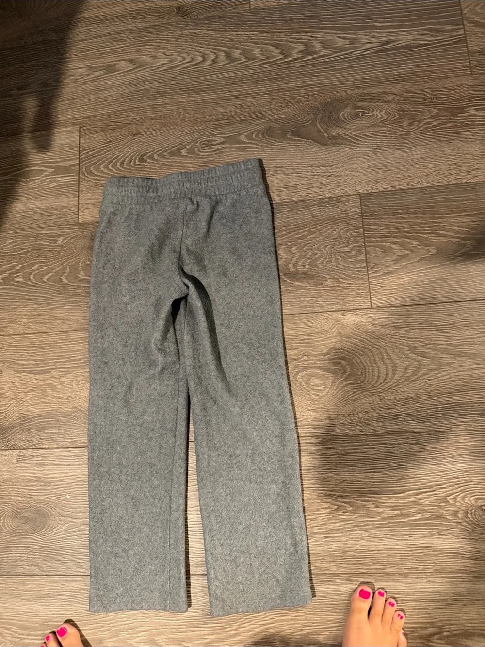 Kids Gray Glitter Drawstring elastic Waist Sweatpants Faded Glory M 7/8